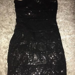 Black sequin dress